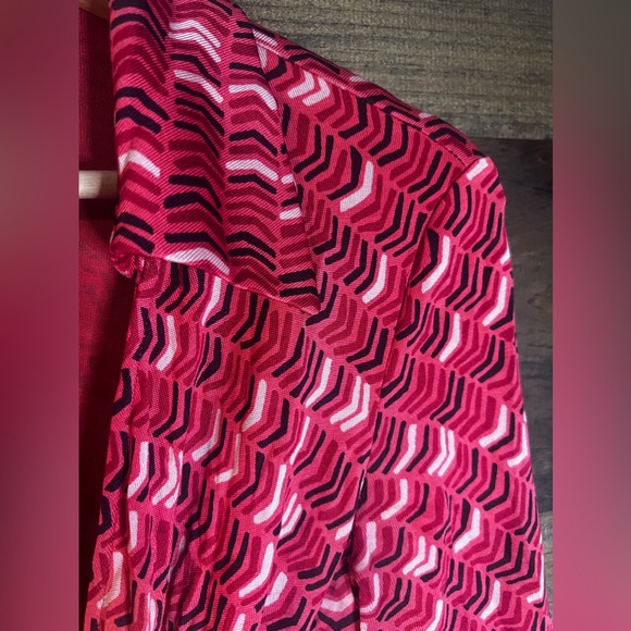 Diane Von Furstenberg 100% Silk Wrap Collared V-Neck Midi Dress w/ Belt - Picture 2 of 5